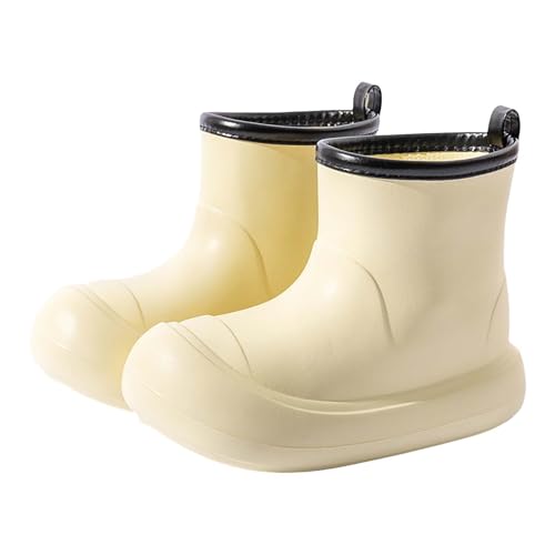 Rain Boots For Kids Waterproo𝐟 Garden Shoes For Toddler Lightweight Short Solid Platform Rain Boots Kids Rubber Boots