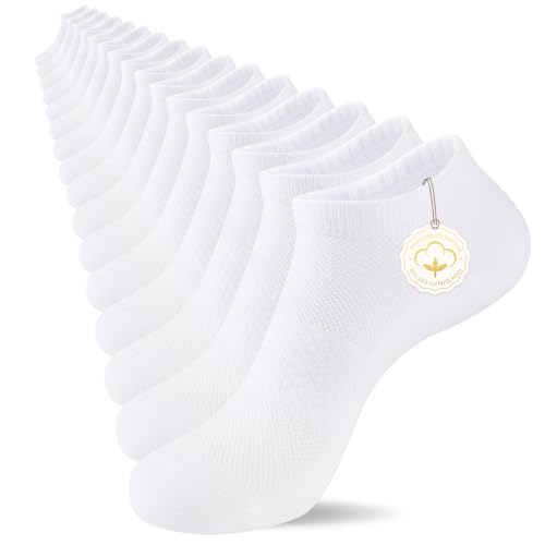 eallco 8 Pairs Womens Ankle Cotton Socks Low Cut Running Thin Short Breathable Sport Casual Socks