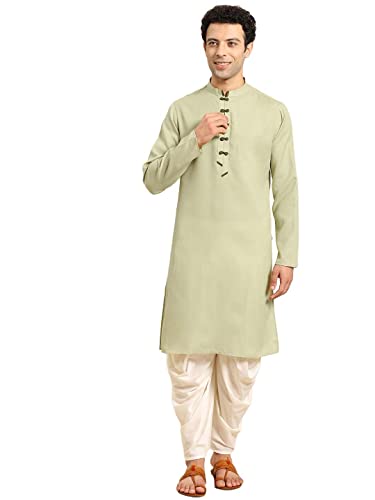 Image of Men's Navy Blue Cotton Festive Wear Regular Fit Woven Design Kurta | Indian Wedding Wear Kurta | Festive Ethnic Kurta