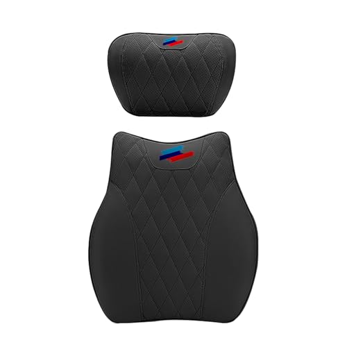 Erivis Anti-Stain Nappa Leather Car Neck Pillow for BMW New X3 X5 X2 X4 X1