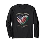 Camiseta con diseño de corazón galés americano. Camiseta con la bandera de Gales, con texto en inglés "It's In My DNA Gales", regalo de orgullo rural. Camiseta del patrimonio de Gales. Camiseta retro de la bandera de Gales, bandera del país de Gales.