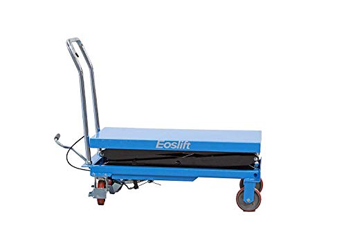 Manual Double Scissor Lift Table Cart Hydraulic High Lift Scissor Pallet Jack Truck Elevating Cart with Foot Pump, 1760lb Load Capacity, 20.5\" x 39.8\" Platform, 62.4\" Raised Height
