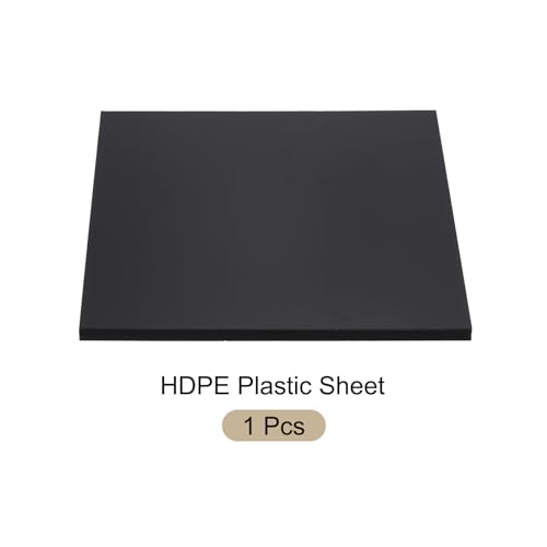 Image of 6 inch x 6 inch x 1 /4 inch HDPE Plastic Sheet, High Density Polyethylene Sheet Cutting Board Black Solid Block, [for DIY, Home Floor]