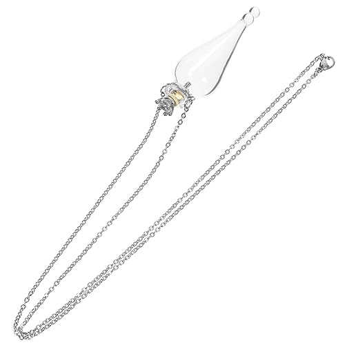 LIFKOME Collier Mini-pots Verre à Suspendre Flacon à Message Pour Bricolage Et Décoration Intérieur