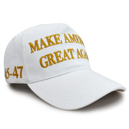 Leemasing Gorra Maga Presidente Donald Trump Make America Great Again Gorra Bordada Estilo Unisex Blanco Oro Leemasing Gorra Maga Presidente Donald Trump Make America Great Again Gorra Bordada Estilo Unisex Blanco Oro