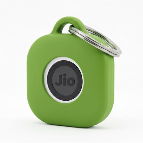 Image of Case for JioTag with Keychain Ring, Protective Holder Cover for Jio Tag Tracker, Anti-Lost & Shockproof Accessory for Keys, Luggage, Pets, and Backpacks (2, Green)