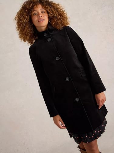 Image of Elendra jeans Women's Premium Velvet Long Coat | High Neck Buttoned Winter Jacket | Elegant Party & Casual Wear Overcoat