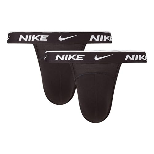 Nike Everyday Cotton Stretch Jockstraps 3Pk para Hombre Black/Black/Black M