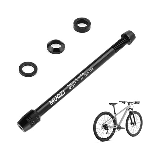 TFLPUO Allenatore a rulli per bicicletta, adattatore per asse a innesto in lega di alluminio M12 x 1,5, passo filettato da 166 a 178 mm, accessori per allenamento a rulli