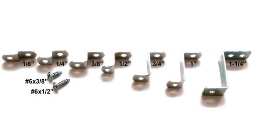 Image of 1 inch Offset mounting Canvas Z Clips for Picture framing -- #6 x 3 /8 inch pan-Head s...