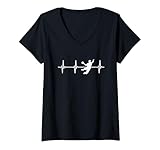 Mujer Latidos Balonmano Camiseta Cuello V