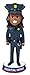 Police Officer Essential Heroes Bobblehead Female Dark Skin Tone