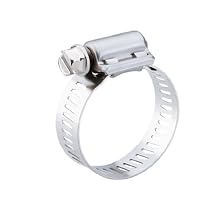 Breeze Power-Seal Stainless Steel Hose Clamp, Worm-Drive, SAE Size 20, 13/16" to 1-3/4" Diameter Range, 1/2" Band Width Pack of 10