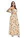 Floerns Women's Summer Printed 2 Piece Outfit Crop Tube Tops and Split Long Skirt Set Pink Floral XL
