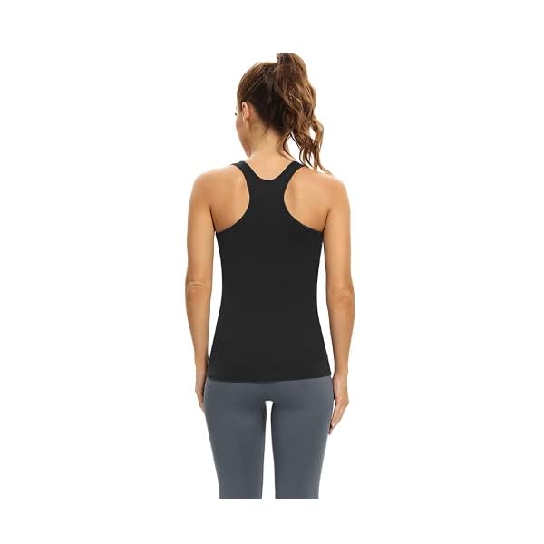 Rosyline-Tank-Tops-for-Women-with-Shelf-Bra-Racerback-Workout-Yoga-Tops-Undershirts-for-Women Rosyline Tank Tops for Women with Shelf Bra Racerback Workout Yoga Tops Undershirts for Women Black/Navy Blue/Wine Red M
