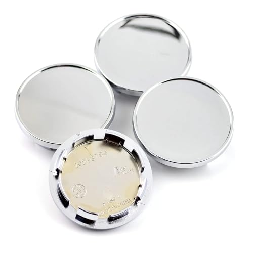 4 Pcs OD 66mm/2.6in ID 55.5mm/2.19in Car Wheel Center Caps 3B7601171 5G0601171 3B7-601-171-XRW 3BD601171(Silver)