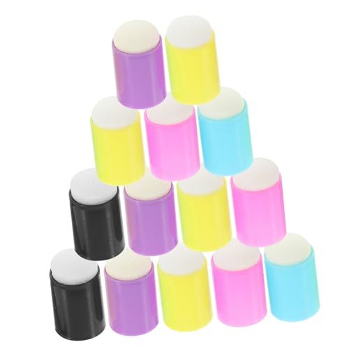 HOMSFOU Finger Sponge Daubers Set of 20 Painting Sponges for Boys and Girls Art Craft Painting Tools for Stamping