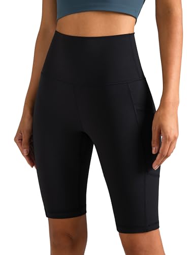 Colorfulkoala Women's High Waisted Biker Shorts with Pockets 8