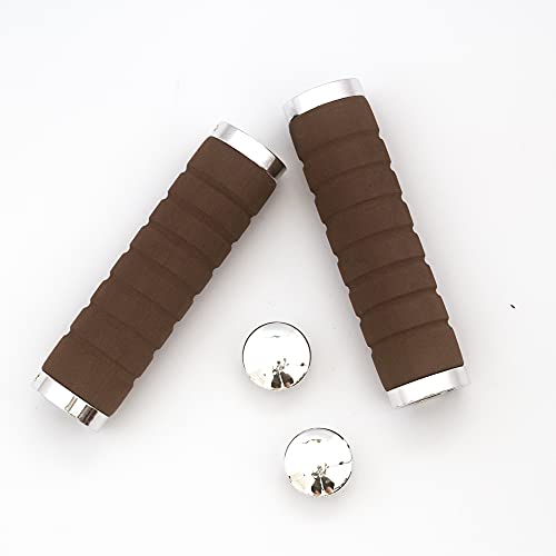 for BROMPTON Foam M/H/S Grips Aluminium Lock Handlebar Plugs BROWN - Image 4