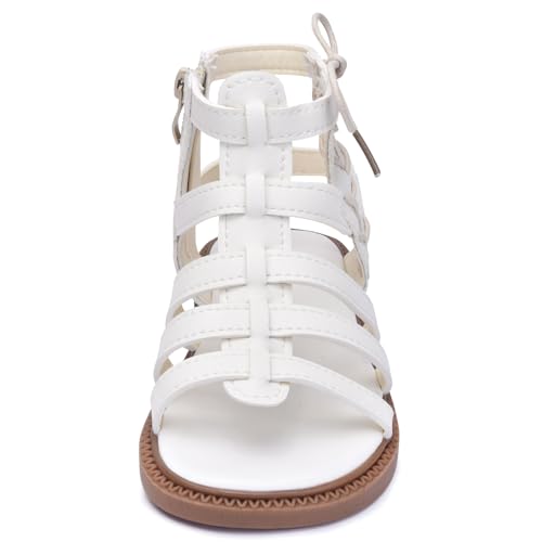 Image of Skeblo Girls Rivet Gladiator Sandals Summer Princess Dress Strappy Flats Zip Up Boots Shoes