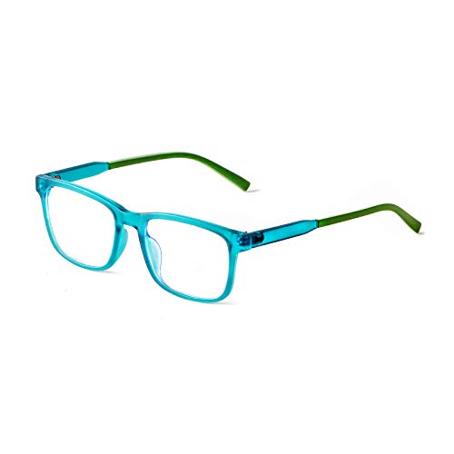 ADEWU Gafas para niños niñas sin graduación Anti luz azul Gafas con montura rectangular TR90