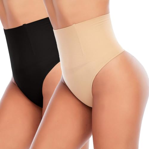 KEWUF 2 Pcs Perizoma Modellante Pancia Piatta Donna Guaina Contenitiva