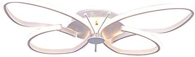 Miniatura 3 de LITFAD Lámpara LED modernista de montaje empotrado de mariposa blanca con pantalla acrílica metálica, lámpara de techo LED para comedor, dormitorio,