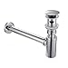 Produktbild Ketaliria Universal Ablaufgarnitur und Siphon Set für Waschbecken mit Überlauf, Chrom Pop Up Ventil für Waschtisch & Ablaufventil Abflussgarnitur
