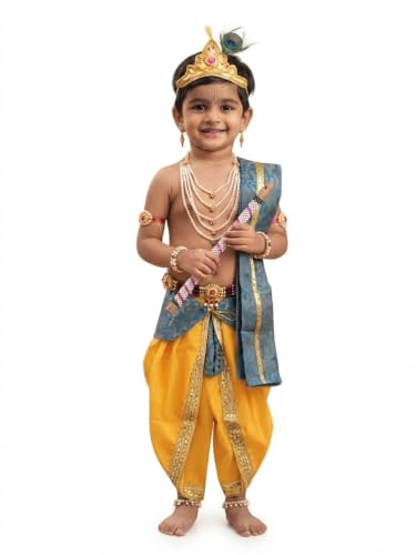 Image of Krishna Dress for Baby Boy Kids Janmashtami Costume