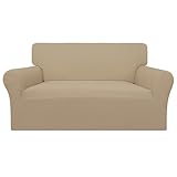 Easy-Going 100% Waterproof Oversized Loveseat Couch Cover, Dual Waterproof Sofa Cover, Stretch Jacquard Sofa Slipcover, Leakproof Furniture Protector for Kids, Pets, Dog and Cat, Sand