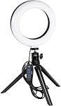 Vidpro RL-6 6" 1 cm LED Kit de lumière d'anneau avec Mini Tripod et tête de balle. USB Propulsé pour les portraits, maquillage, modélisation, Vloggers, Macro Photos et YouTube. Température de couleur variable 2800K 4500K 6500K