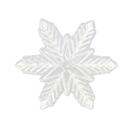 JISADER 3D Snowflake Snowboarding Stomp Pad PVC Material Universal Replacement Anti Slip for Providing Extra Grip Lightweight, White