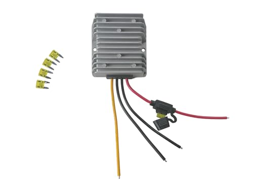 20A 240W Golf Cart 36V/48V Step Down to 12V DC to DC Converter Voltage Regulator Reducer Waterproof Transformer Power Converter with 5 Fuse