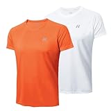 MeetHoo Men's Swim Shirt Rash Guard, UPF50+ UV Sun Protection Quick Dry SPF Short Sleeve Fishing Beach T-Shirts
