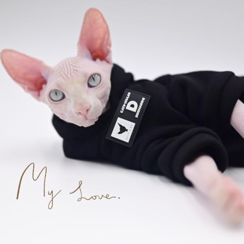 Sphynx Roupas para gatos para gatos de outono e inverno sem pelos roupas para gatos carecas para gat