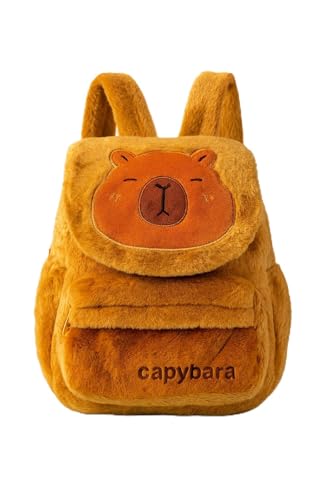 Mochila Infantil Capivara Mochila Pelúcia Bolsa Capivara Fofa Versátil Passeio Juvenil