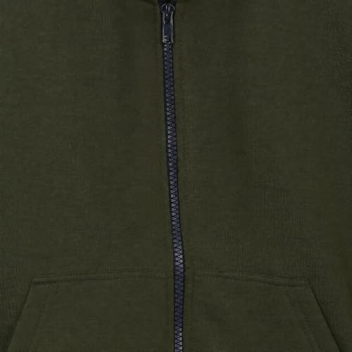 Image of Alan Jones Clothing Boys Hooded Sweatshirt | Full Zip Closure | Full Sleeves | Kangaroo Pocket | Regular Fit | Winter Jacket for Boys | Age 5-16 Years