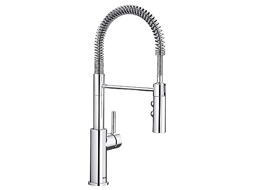 BLANCO CATRIS-S | Küchenarmatur in chrom | Hochdruck | Mit herausziehbarem Schlauch | Wechsel von Klarstrahl in Brausestrahl | Rückflussverhinderer | Wasserqualität & wassersparend | [10,2x23x47,6cm]