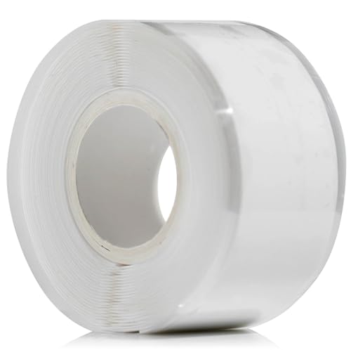 YoiYee White Self-Amalgamating Tape - Waterproof Self-fusing Silicone Rubber for Plumbing, Leak Stop, Pipe Sealing, Hose Repair, and Electrical Insulation - 3m x 25mm