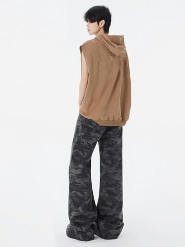 Men's Pants Workwear Camouflage Denim Wide Straight Loose Retro Summer Long Pants for Men4