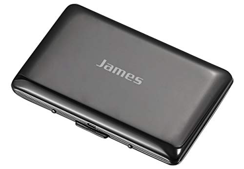 Visol Personalized Double Sided Business Card Case - Free Laser Engraving (Brushed Gun Metal) #TOP3