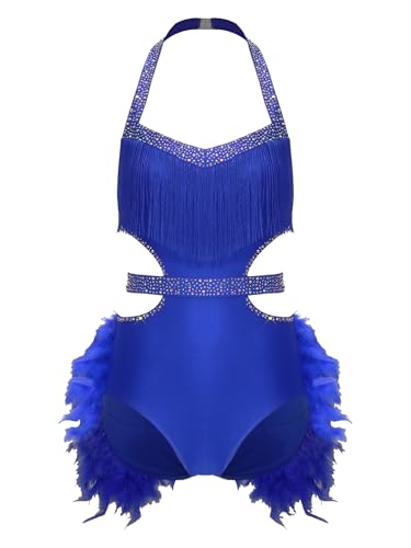 Justaucorps de danse latine en strass pour femme costume rumba et samba