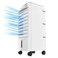 Cecotec - Verdunstungskühler mit EnergySilence 3500 Cool Compact 65 W, 3,5 L Tank, 3 Geschwindigkeiten, 70º Oszillation, Mehrrichtungsrollen, Inklusive 2 Kühler