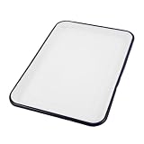Design rétro : la poêle rectangulaire rétro en émail ajoute un charme vintage à votre cuisine, améliorant son attrait général, plateau de service à salade, poêle à crêpes