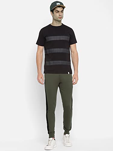 Image of Alan Jones Clothing Solid Men's Side Tape Joggers Track Pants