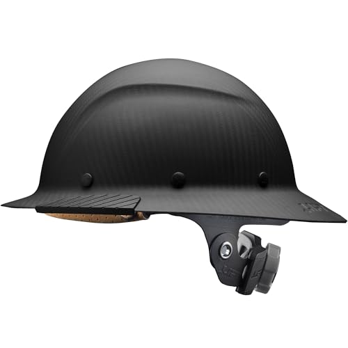 Lift Safety DAX Carbon Fiber Full Brim Hard Hat | Lightweight, Impact-Resistant Construction | Premium 6-Point Suspension for All-Day Comfort | Matte Black