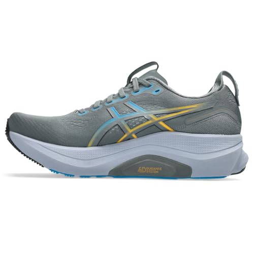 Image of ASICS Men's Gel-Kayano 32 Running Shoes, Steel Grey /Aegean Blue, 10