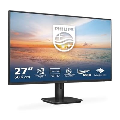 Philips 27E1N1100A - 27 Inch FHD Monitor, 100Hz, IPS, 4ms, Speakers, LowBlue mode, FlickerFree