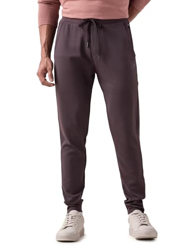 DAMENSCH Men's Regular Fit Mid Rise Ottoman Joggers Stylish