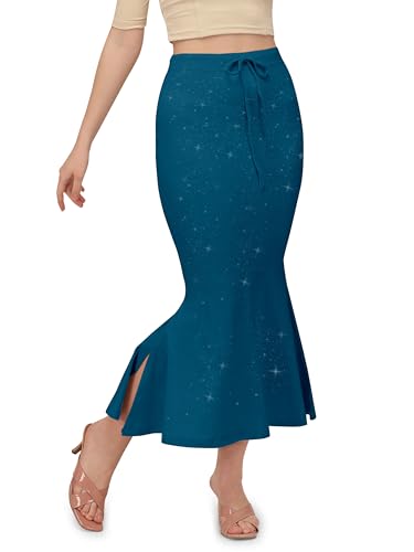 Image of Mehrang Stretchable Shimmer Saree Shapewear Petticoat for Women, Skirts for Women,Shape Wear Dress for Saree